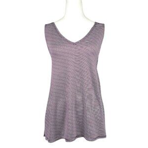 Womens XL Jockey Soft Plum & White Striped Tank Top  Effortless Style & Comfort